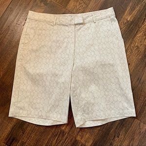 Lady Hagen Khaki Print High Rise Golf Shorts Sz. 14